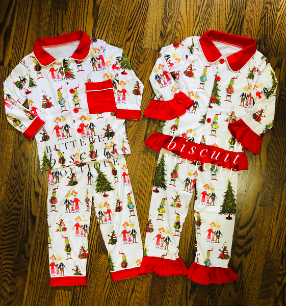 Grinch Jammies - IN STOCK