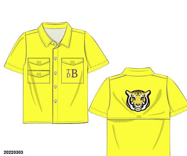 Tigers (Purple + Yellow) Fishing Shirt - IN STOCK